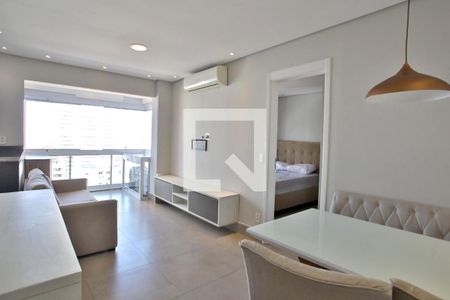 Sala de apartamento para alugar com 1 quarto, 47m² em Boqueirão, Santos