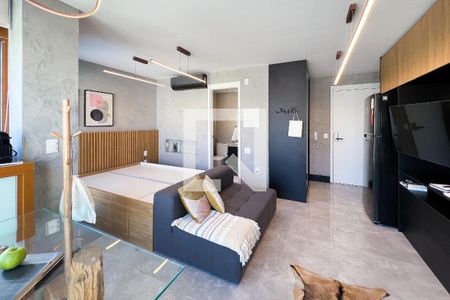 Sala/Quarto e Cozinha integrada de apartamento para alugar com 1 quarto, 28m² em Vila Nova Conceição, São Paulo