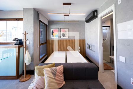 Sala/Quarto e Cozinha integrada de apartamento para alugar com 1 quarto, 28m² em Vila Nova Conceição, São Paulo