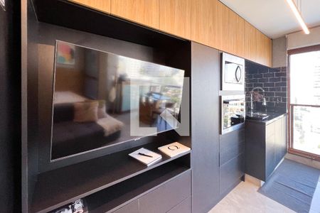 Sala/Quarto e Cozinha integrada de apartamento para alugar com 1 quarto, 28m² em Vila Nova Conceição, São Paulo