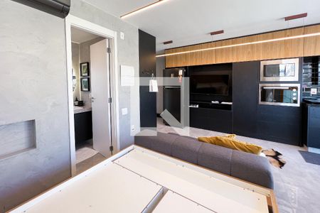 Sala/Quarto e Cozinha integrada de apartamento para alugar com 1 quarto, 28m² em Vila Nova Conceição, São Paulo