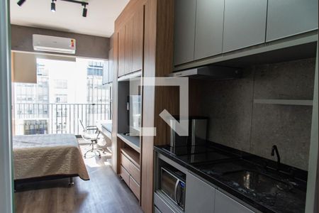 Cozinha de kitnet/studio para alugar com 1 quarto, 26m² em Vila Mariana, São Paulo