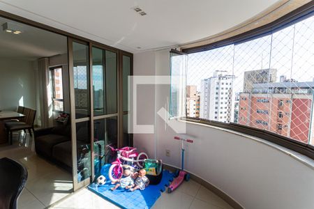Varanda da Sala de apartamento para alugar com 3 quartos, 90m² em São Pedro, Belo Horizonte