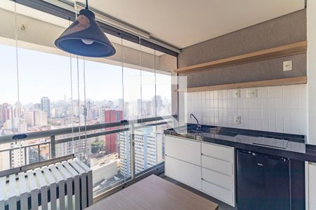 Studio - Varanda de kitnet/studio para alugar com 1 quarto, 30m² em Pinheiros, São Paulo