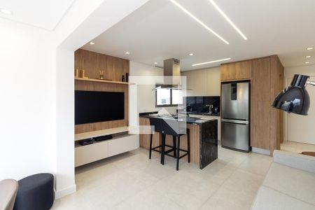 Sala de apartamento para alugar com 2 quartos, 76m² em Indianópolis, São Paulo