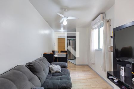 Sala de apartamento à venda com 2 quartos, 56m² em Vila Scarpelli, Santo André