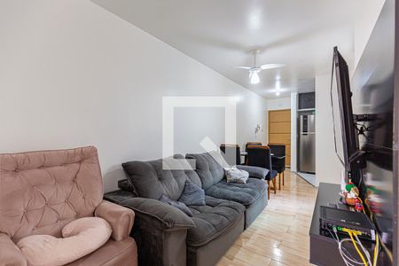 Sala de apartamento à venda com 2 quartos, 56m² em Vila Scarpelli, Santo André