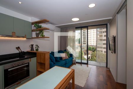 Sala de apartamento para alugar com 1 quarto, 42m² em Jardim das Bandeiras, São Paulo