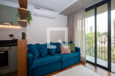Sala de apartamento para alugar com 1 quarto, 42m² em Jardim das Bandeiras, São Paulo