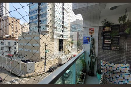 Varanda da Sala de apartamento para alugar com 4 quartos, 215m² em Pompéia, Santos