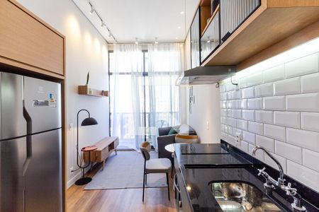 Sala/Cozinha de apartamento para alugar com 1 quarto, 36m² em Moema, São Paulo