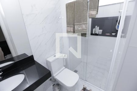 Banheiro da Suíte de apartamento à venda com 3 quartos, 89m² em Tirol (barreiro), Contagem
