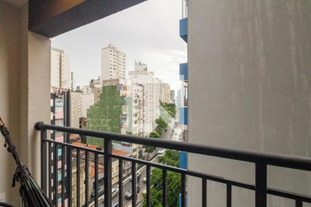 Varanda do Studio de apartamento para alugar com 1 quarto, 27m² em Vila Buarque, São Paulo