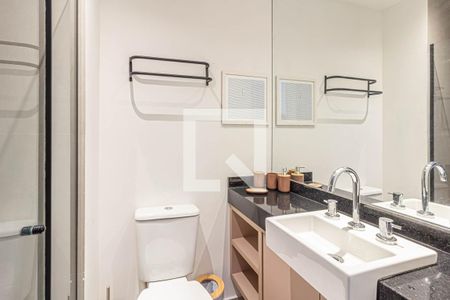 Banheiro de kitnet/studio para alugar com 1 quarto, 22m² em Consolação, São Paulo