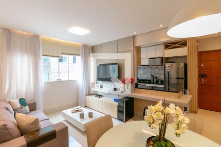 Sala de apartamento à venda com 3 quartos, 80m² em Buritis, Belo Horizonte