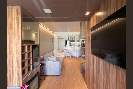 Sala  de apartamento à venda com 2 quartos, 55m² em Cidade Monções, São Paulo