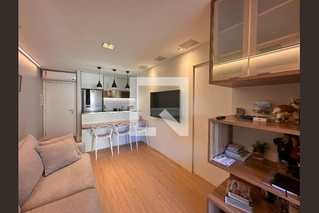 Sala  de apartamento à venda com 2 quartos, 55m² em Cidade Monções, São Paulo