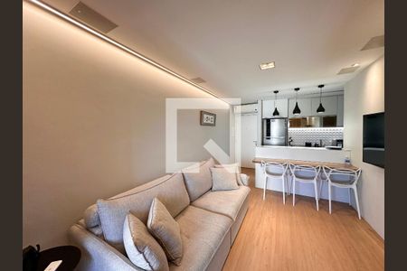 Sala  de apartamento à venda com 2 quartos, 55m² em Cidade Monções, São Paulo