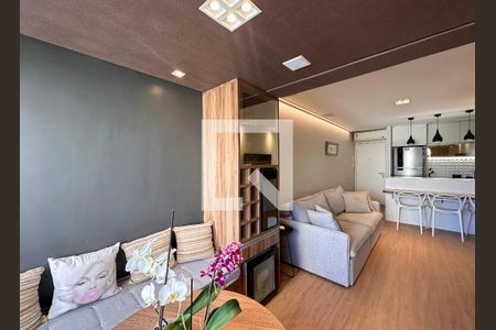 Sala  de apartamento à venda com 2 quartos, 55m² em Cidade Monções, São Paulo