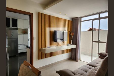 Sala  de apartamento à venda com 2 quartos, 60m² em Maria Virgínia, Belo Horizonte