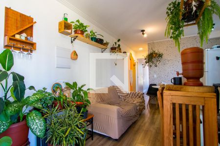 Sala/Cozinha de apartamento para alugar com 1 quarto, 41m² em Vila Valparaiso, Santo André