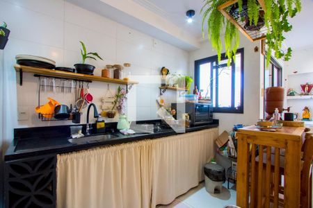 Sala/Cozinha de apartamento para alugar com 1 quarto, 41m² em Vila Valparaiso, Santo André