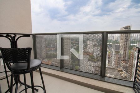 Sala, terraço  de kitnet/studio à venda com 1 quarto, 25m² em Moema, São Paulo