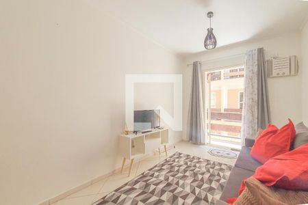 Sala 1 de apartamento para alugar com 2 quartos, 62m² em Balneário Cidade Atlântica, Guarujá