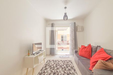 Sala 1 de apartamento para alugar com 2 quartos, 62m² em Balneário Cidade Atlântica, Guarujá