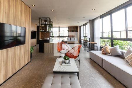 Studio à venda com 27m², 1 quarto e sem vaga Studio à venda com 27m², 1 quarto e sem vagaÁrea Comum - Gourmet