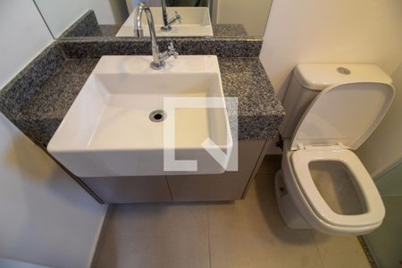 Banheiro da Suíte de apartamento à venda com 1 quarto, 36m² em Campo Belo, São Paulo