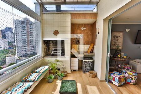 Varanda da Sala de apartamento à venda com 3 quartos, 160m² em Parque Bairro Morumbi, São Paulo