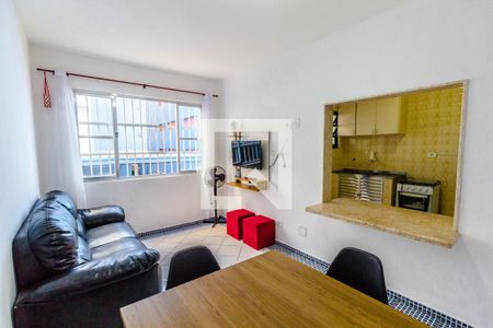 Sala de apartamento para alugar com 1 quarto, 56m² em Nova Mirim, Praia Grande