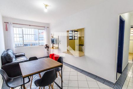 Sala de apartamento para alugar com 1 quarto, 56m² em Nova Mirim, Praia Grande