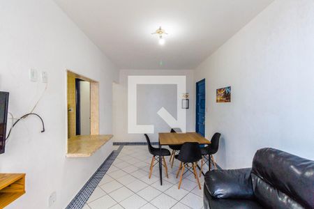 Sala de apartamento para alugar com 1 quarto, 56m² em Nova Mirim, Praia Grande