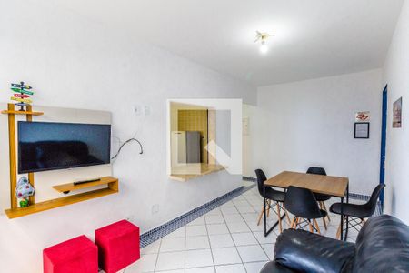 Sala de apartamento para alugar com 1 quarto, 56m² em Nova Mirim, Praia Grande