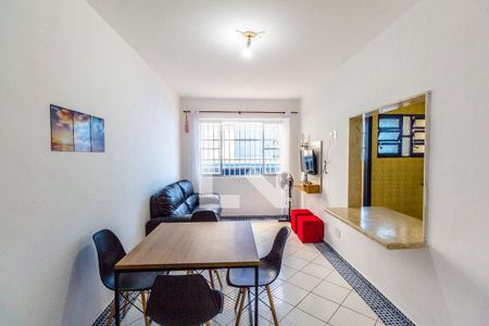 Sala de apartamento para alugar com 1 quarto, 56m² em Nova Mirim, Praia Grande