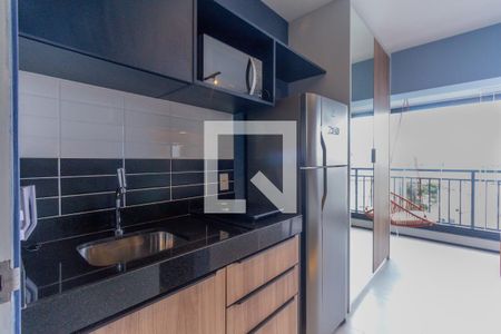Cozinha de kitnet/studio para alugar com 1 quarto, 22m² em Vila Mariana, São Paulo