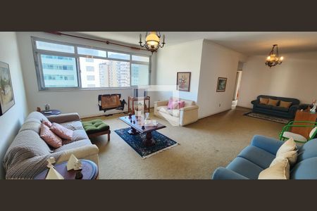 Sala de apartamento para alugar com 4 quartos, 190m² em Gonzaga, Santos