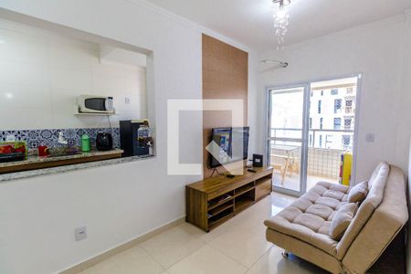 Sala de apartamento para alugar com 2 quartos, 64m² em Canto do Forte, Praia Grande