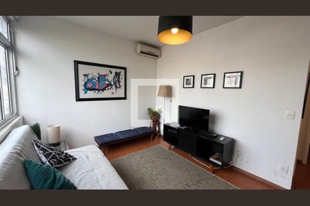 Sala de TV de apartamento para alugar com 1 quarto, 49m² em Pinheiros, São Paulo