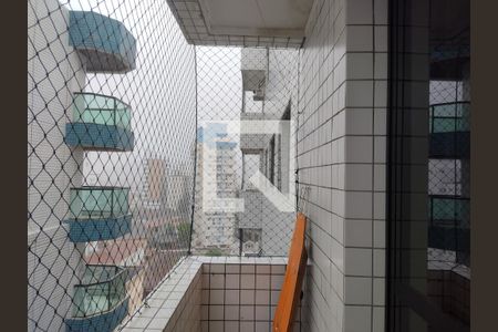 Varanda da sala de apartamento para alugar com 1 quarto, 70m² em Guilhermina, Praia Grande