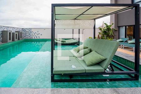 Studio à venda com 25m², 1 quarto e sem vaga Studio à venda com 25m², 1 quarto e sem vagaÁrea comum - Piscina