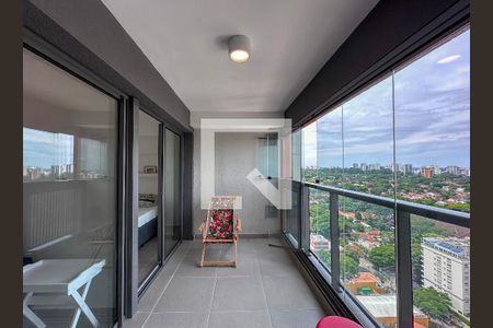 Sacada de apartamento à venda com 1 quarto, 41m² em Santo Amaro, São Paulo