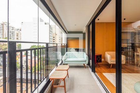 Varanda da Sala de apartamento para alugar com 2 quartos, 82m² em Pinheiros, São Paulo