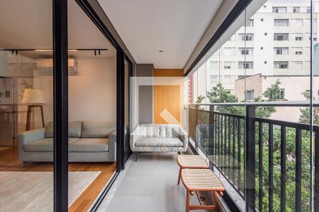 Varanda da Sala de apartamento para alugar com 2 quartos, 82m² em Pinheiros, São Paulo