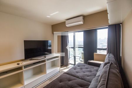 Sala de TV de apartamento para alugar com 1 quarto, 50m² em Bethaville I, Barueri