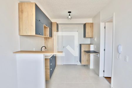 Sala / Cozinha de apartamento para alugar com 1 quarto, 25m² em Vila Cláudia, São Paulo
