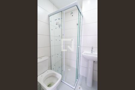 Banheiro da Suíte Detalhe de apartamento à venda com 1 quarto, 30m² em Vila Campestre, São Paulo