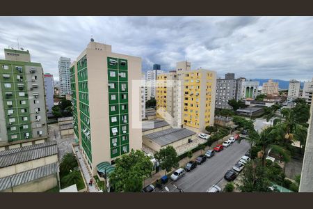 Vista da Sala de apartamento para alugar com 2 quartos, 75m² em Embaré, Santos